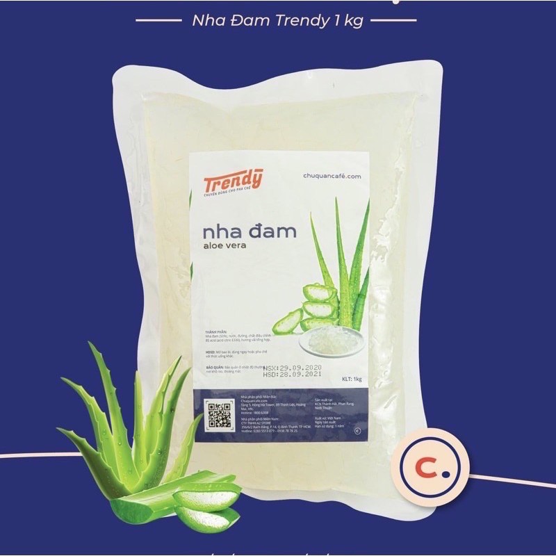 Thạch Nha Đam TRENDY gói 1kg Thơm hương Vải