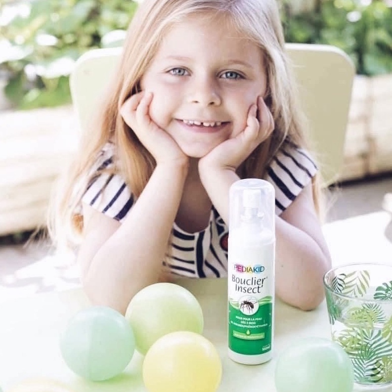 Xịt chống muỗi, chống côn trùng Pediakid Bouclier Insect Nội địa Pháp dành cho bé từ 3 tháng tuổi (Hữu cơ Ecocert)
