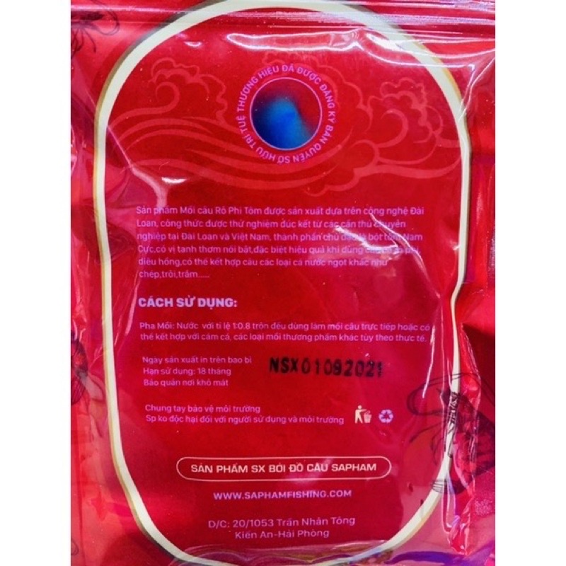 Mồi Câu Rô Phi Tôm Sa Phạm 180gr