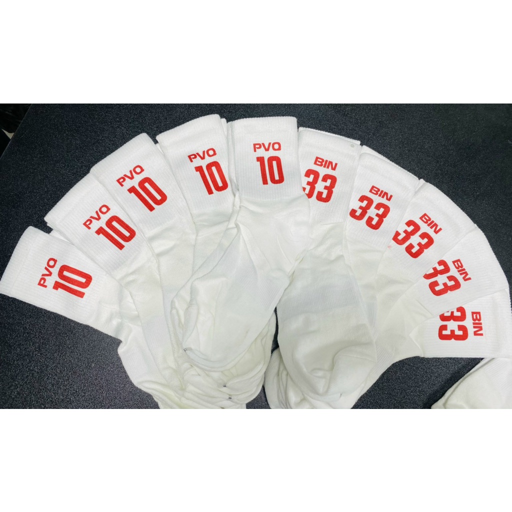 Tất bóng đá, tất thể thao in tên ,in số ,in ảnh theo yêu cầu của khách hàng