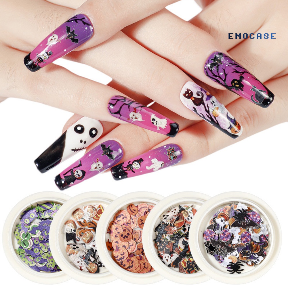 Miếng Dán Trang Trí Móng Tay Chủ Đề Halloween Nhiều Màu