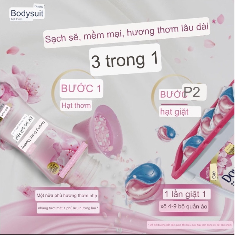 VIÊN GIẶT DOWNY 2in1 lưu hương, kháng khuẩn hương hoa anh đào 19 viên/hôp