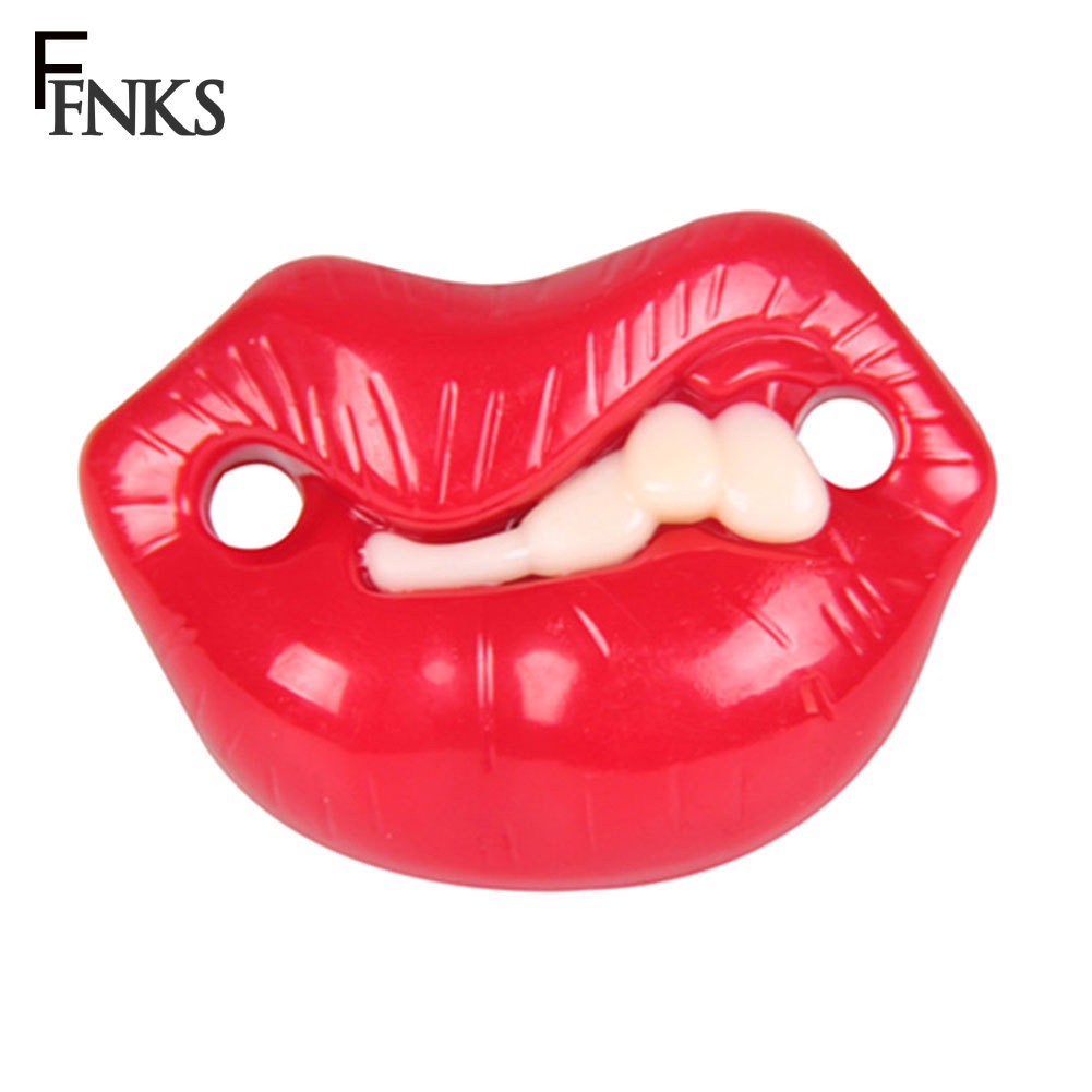 Núm ti giả hình hàm răng miệng to vui nhộn cho bé