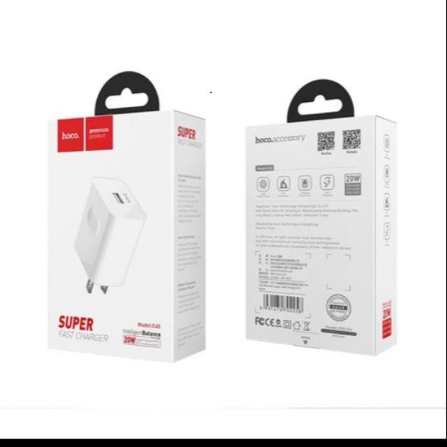 Củ Sạc Nhanh Hoco 20 W Cho Điện Thoai