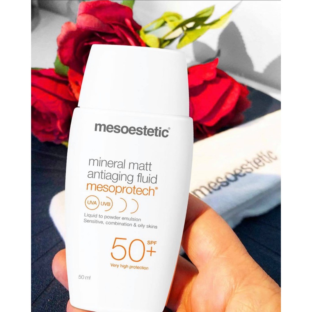 Nhũ tương chống nắng MESOESTETIC mineral matt antiaging fluid SPF 50+