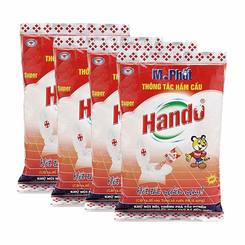 Bột thông tắc M.phốt bồn cầu cống bể phốt cực mạnh hando 215g