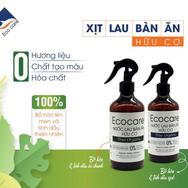 Xịt Lau Bàn Ăn từ Bồ Hòn Hữu Cơ ECOCARE 500ml - Diệt khuẩn, khử mùi, hiệu quả mọi bề mặt