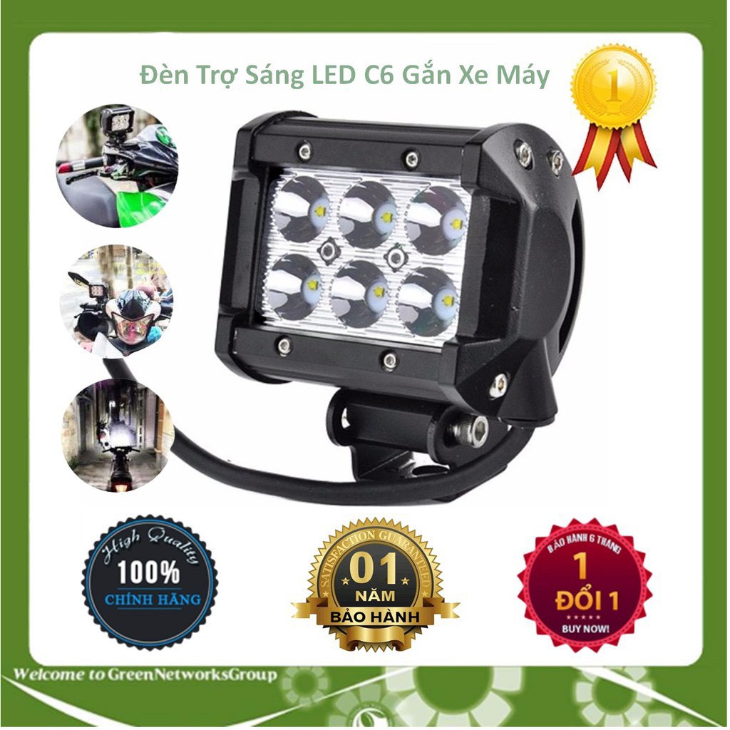 🌴ĐÈN TRỢ SÁNG C6 18W ( SÁNG TRẮNG ) TẶNG CÔNG TẮC 🌴