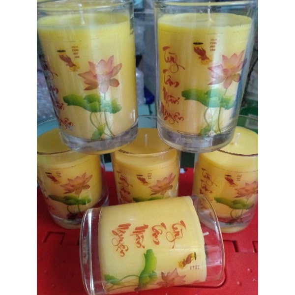 nến bơ ly tròn, hộp 6ly cháy hơn 17h