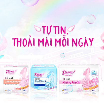 BVS Diana Sensi - Băng Vệ Sinh Diana Sensi Hàng Ngày Kháng Khuẩn 40 Miếng/Gói