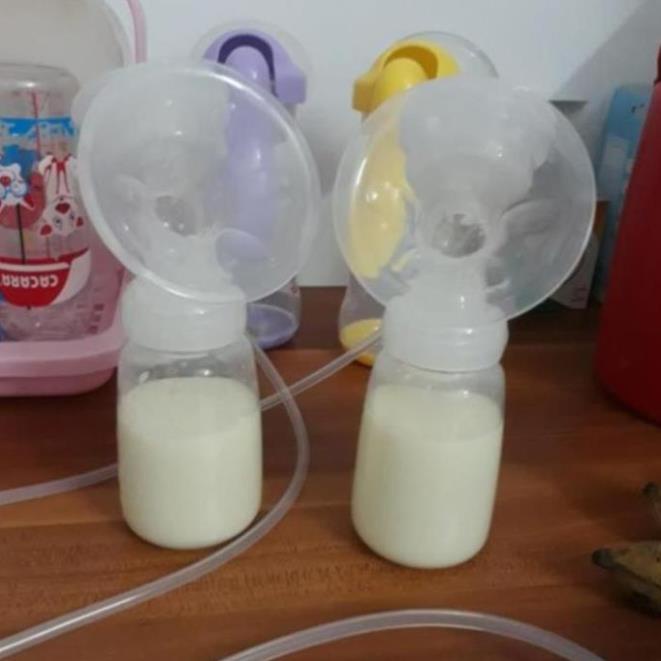 Máy hút sữa điện đôi Real bubee và máy hâm sữa tặng kèm bình sữa cao cấp cho bé(an toàn cho bé)