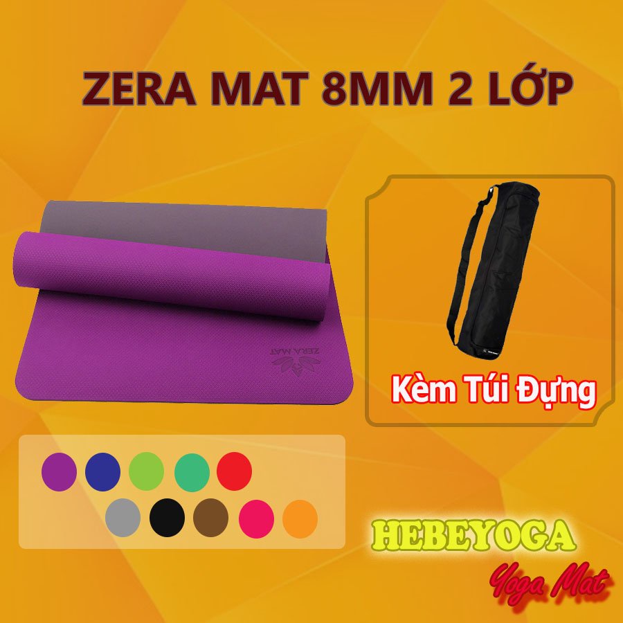 Thảm Tập Yoga Zera Mat TPE 8mm 2 Lớp Cao Cấp