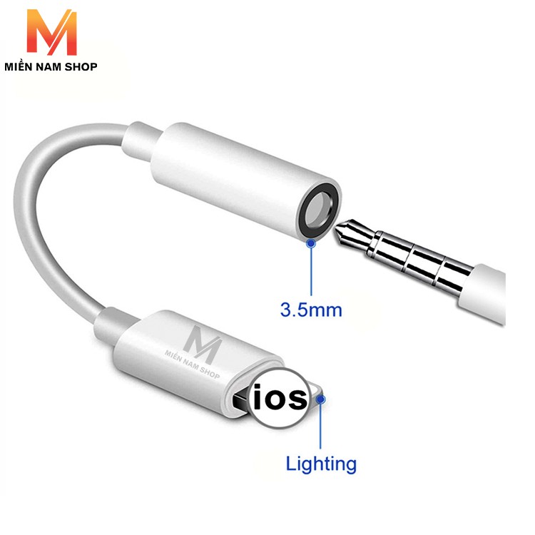 [Mã ELHACE giảm 4% đơn 300K] Dắc chuyển đổi âm thanh từ Lightning sang Jack 3.5mm (Nghe gọi, phiên bản Bluetooth)