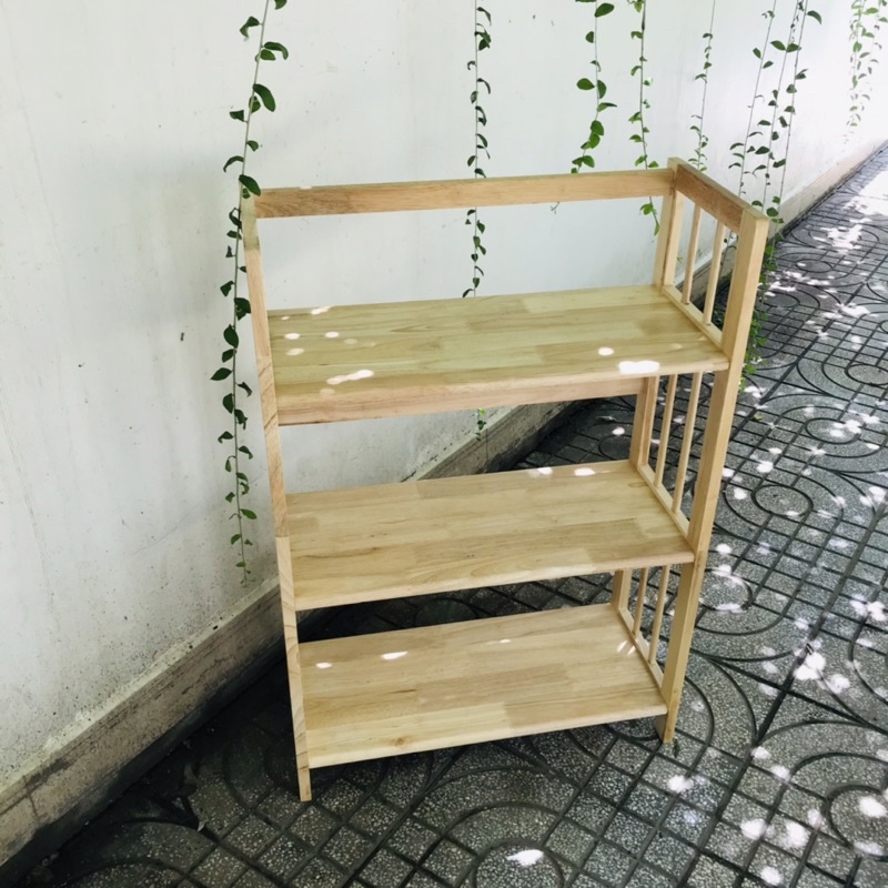Kệ sách gỗ cao su 3 tầng 64cm