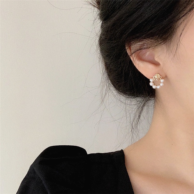 Bông Tai Đính Ngọc Trai Sang Trọng Thời Trang Mùa Hè Cho Nữ