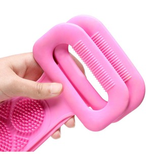 Miếng cọ lưng tắm massa 2 mặt silicon cho bé