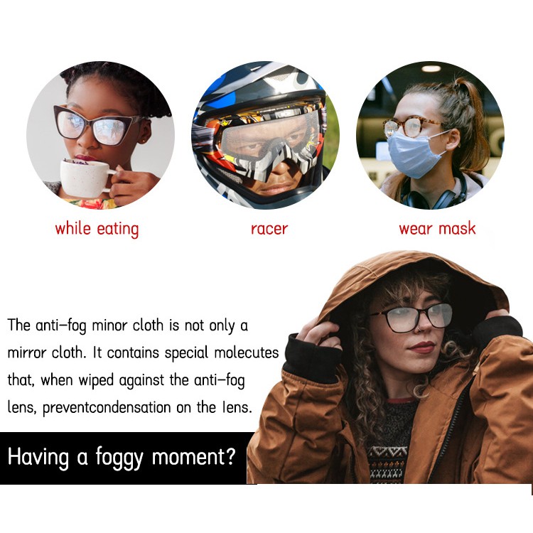 1 Miếng Vải Sợi Nhỏ Chống Sương Mù Cho Mắt Kính Mắt Kính Cermin Mata