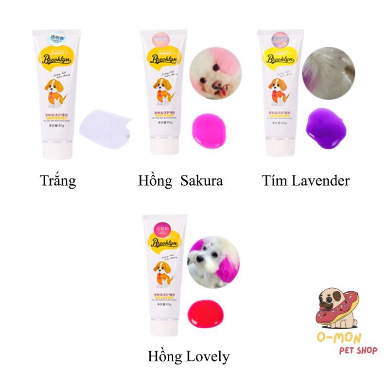 Màu nhuộm lông Brooklyn cho chó mèo thơm dịu mùi trái cây an toàn cho lông và da
