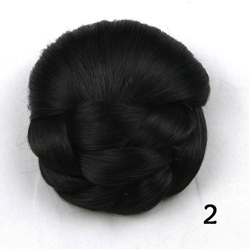 Búi tóc giả chất liệu sợi tổng hợp nhiều màu lựa chọn