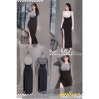 Set yếm xẻ tà dáng dài