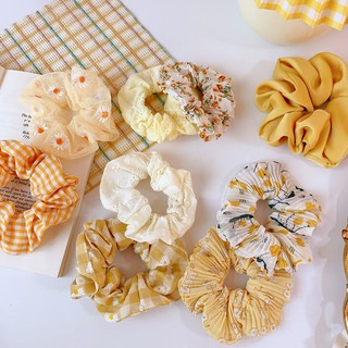 Dây Buộc Tóc, Cột Tóc Scrunchies Tone Vàng CT002