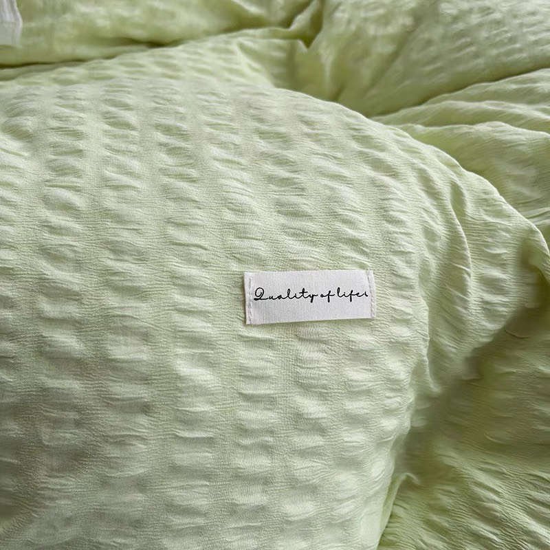 Set Chăn Ga Gối Cotton Minimalist kiểu Dúm kẻ sọc new 2022 DuongAnh bedding.
