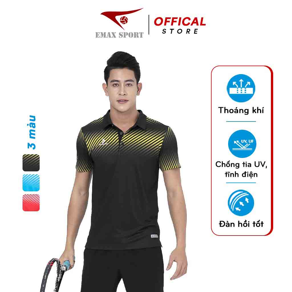 Áo Tennis Nam Donexpro Vải Thun Mắt Mèo Cao Cấp, Thấm Hút Mồ Hôi Tốt MC - 9022