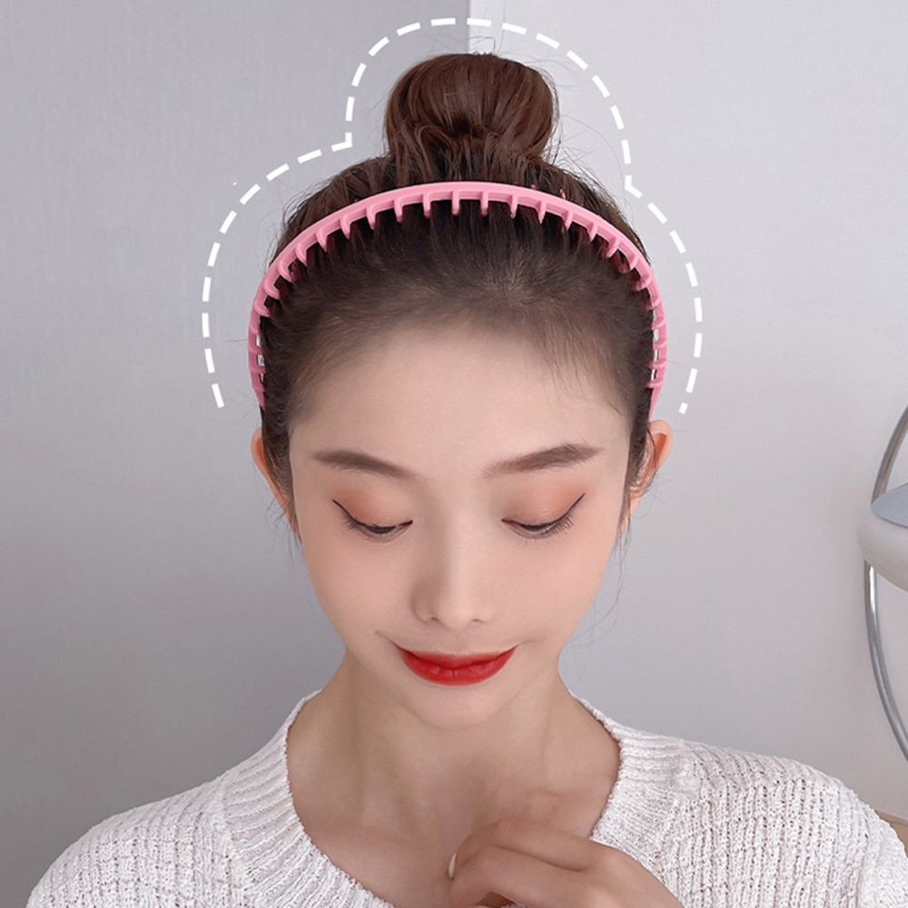 Băng Đô Cài Tóc Bằng Nhựa Màu Trơn Chống Trượt Phong Cách Hàn Quốc Cổ Điển Cho Nữ