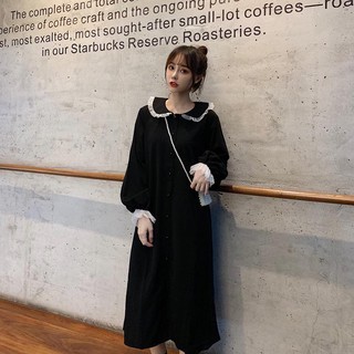 Váy babydoll kiểu dáng Hàn Quốc Thu Đông 2019