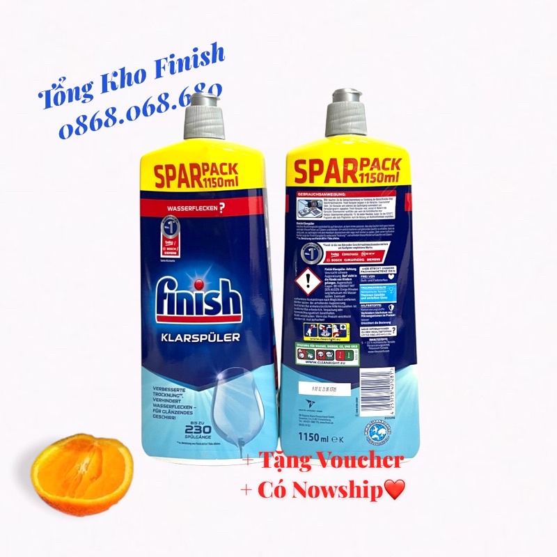 Nước làm bóng Finish - Loại đậm đặc - Siêu tiết kiệm - Hàng chính hãng