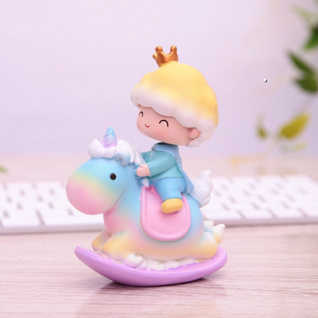 Trang trí bánh sinh nhật bánh kem cho bé - Hoàng tử, công chúa ngồi ngựa, Cặp đôi ngồi vịt