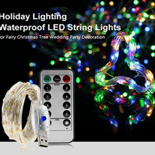 Dây Đèn Led Nhiều Màu Cổng Usb Dây Đồng Dùng Trang Trí Tiệc Cưới / Tiệc Giáng Sinh