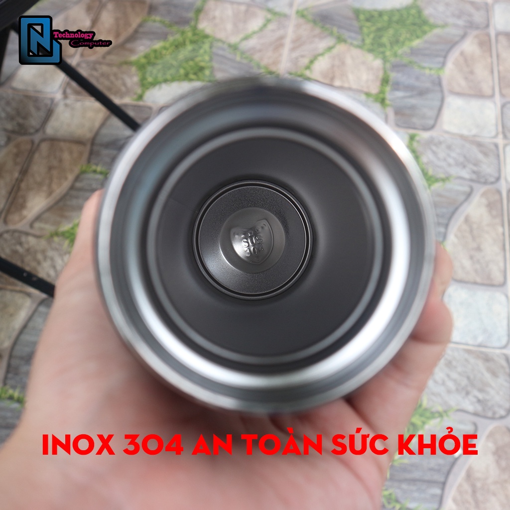 Bình Giữ Nhiệt Nóng Lạnh 450ml Inox 304 Cao Cấp Có Cảm Biến Nhiệt Độ Nước