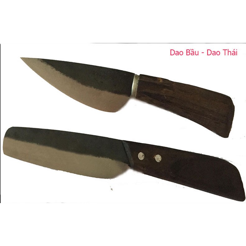 BỘ 2 DAO ( THÁI GỌT + BẦU LỌC) BẰNG NHÍP XE Ô TÔ THƯƠNG HIỆU LÀNG NGHỀ ĐA SỸ