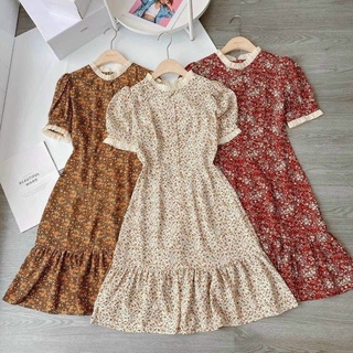 Váy lụa bầu hoa nhí siêu yêu.