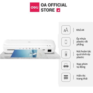 Máy Ép Plastic Khổ A4 Deli Chính Hãng Chuyên Dụng - An Toàn Và Dễ Dàng Sử Dụng - Phù Hợp Ép Màng Ảnh, Poster - E2132