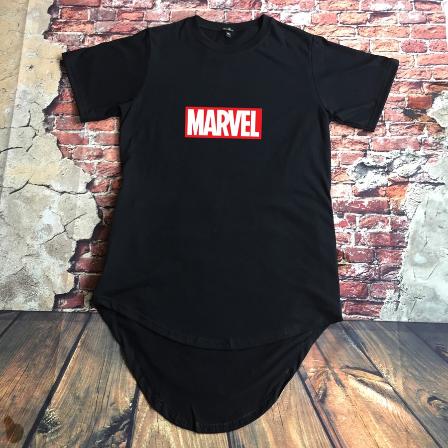 Áo Long Tee Marvel Đen