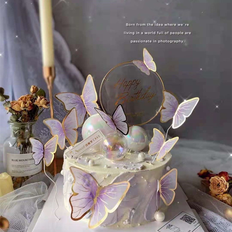 10 Que Cắm Trang Trí Bánh Chữ Happy Birthday Xinh Xắn