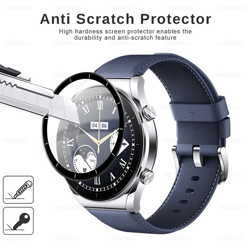 Kính Cường Lực 9D Viền Cong Bảo Vệ Màn Hình Đồng Hồ Thông Minh Xiaomi Mi Watch S1