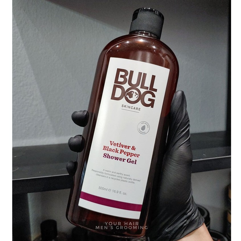Sữa tắm mùi Cỏ và Tiêu Đen Bulldog Vetiver &amp; Black Pepper Shower Gel 500ml