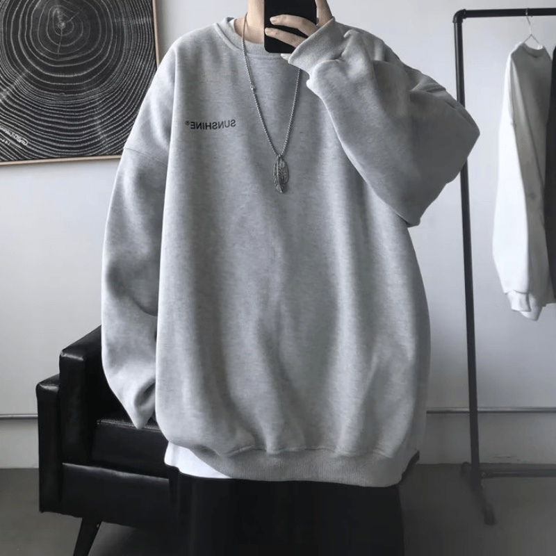 Áo Nỉ Dáng Rộng In Chữ Phong Cách Hip Hop Đường Phố Hàn Quốc Cỡ M-5XL Thời Trang Cho Nam Và Nữ