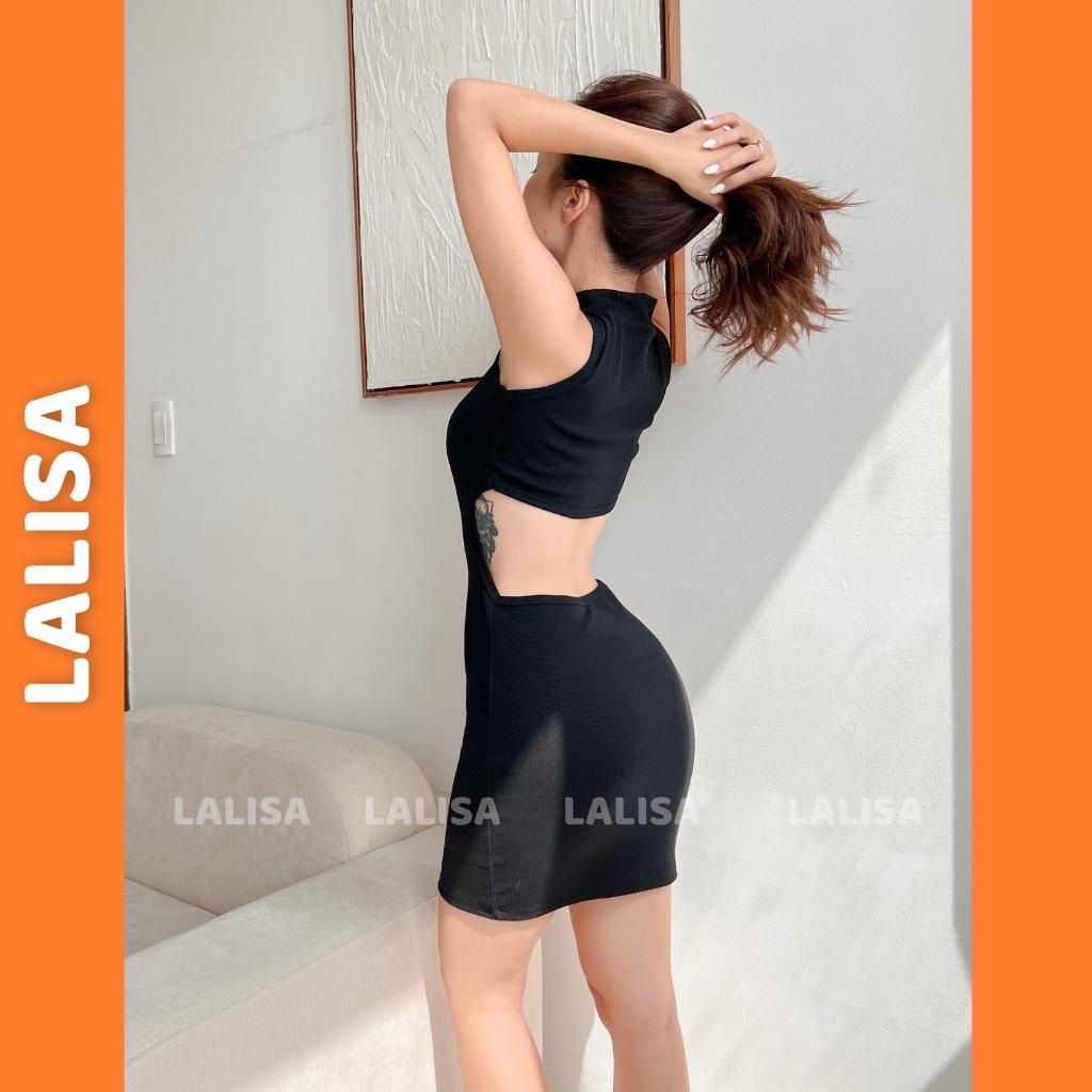 Váy Body Hở Lưng Sexy LALISAI Đầm Ôm Sát Nách Kiểu Nữ Dáng Ngắn Thiết Kế Thun Gân Đi Dự Tiệc Sang Trọng VDE024