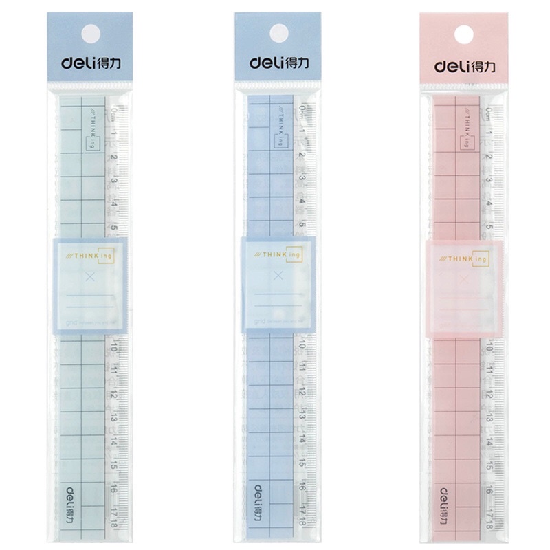 Thước Kẻ DELI 6235 18Cm Dụng Cụ Học Sinh Văn Phòng Phẩm