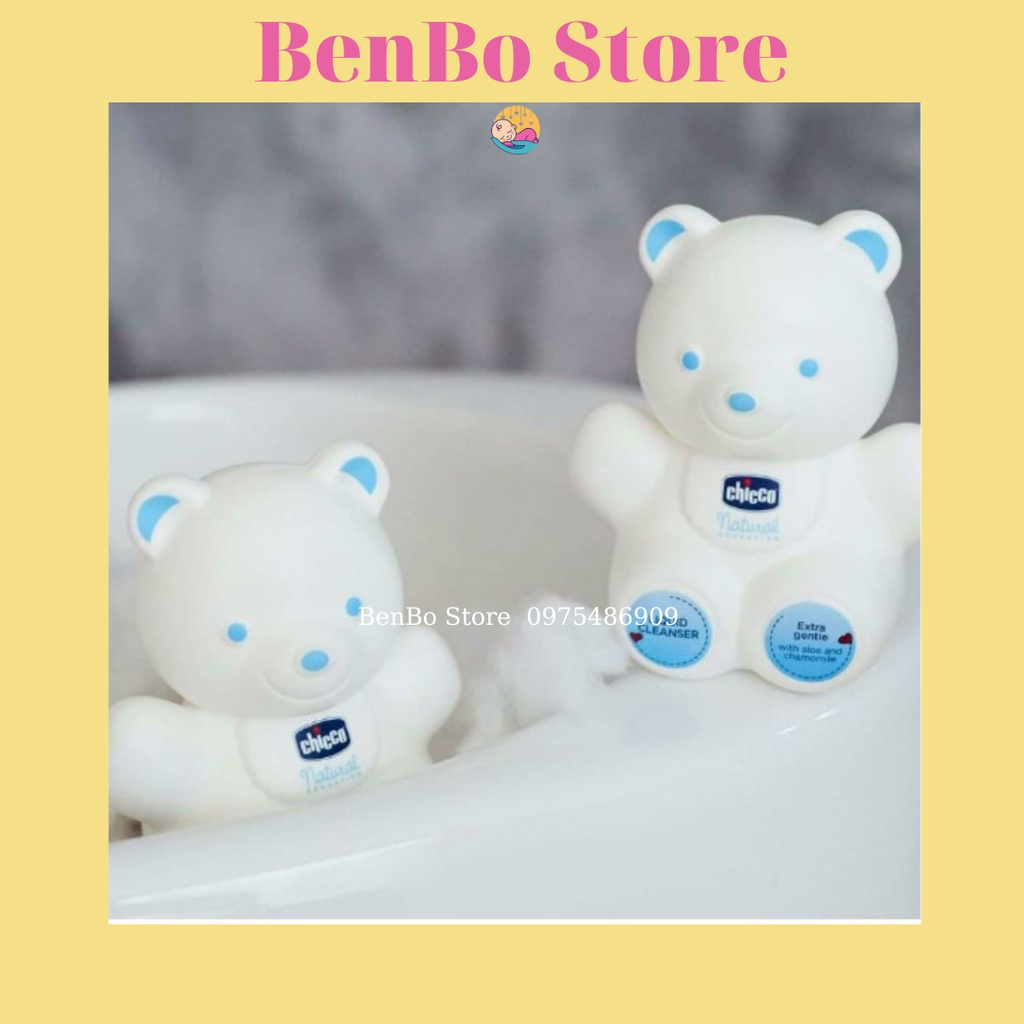 Sữa tắm gội Chicco Natural Sensation gấu Teddy Chicco 300ml/ 500ml