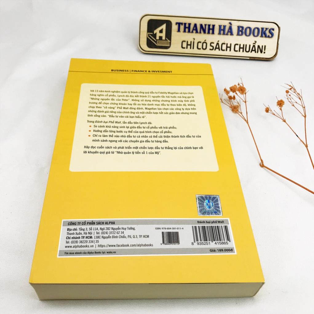 Sách - Đánh Bại Phố Wall - Beating The Street - Tác giả cuốn sách Best Seller Trên Đỉnh Phố Wall - AlphaBooks