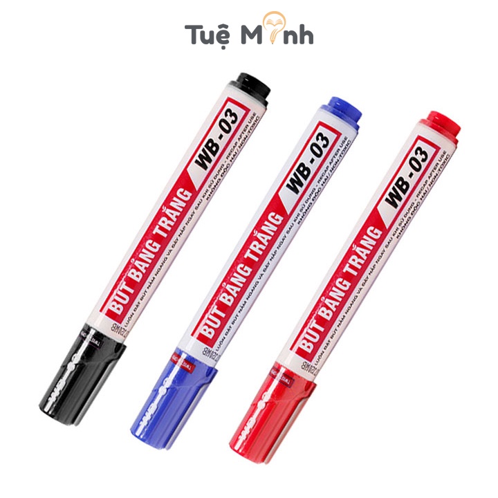 Bút lông viết bảng Thiên Long WB-03 mực xanh, đen, đỏ dễ dàng xóa sạch viết được trên nhiều bề mặt