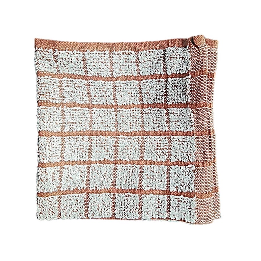 Combo 3 Khăn Lau Bếp Cotton Caro Nâu, Nhiều Màu