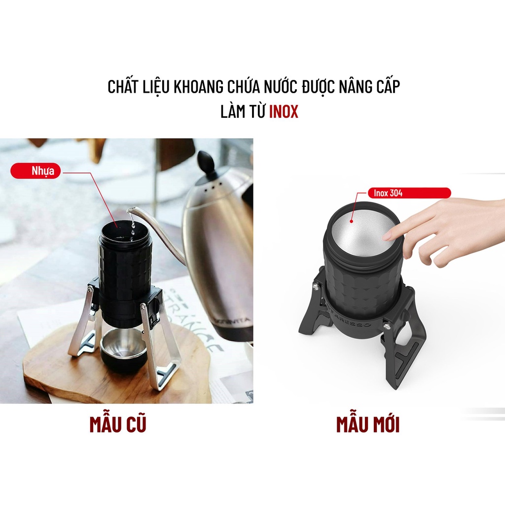 Máy Pha Cà Phê Mini STARESSO Mirage Pro 2021 chính hãng Espresso nguyên chất tặng kèm 100gr bột cafe Arabica