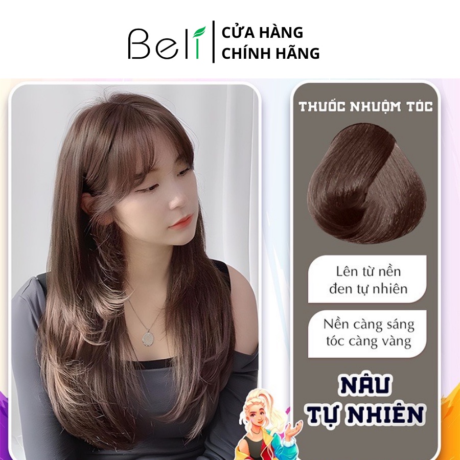 Thuốc Nhuộm Tóc KOOLPRO Màu NÂU TỰ NHIÊN Không Tẩy Tuýp 100g - Beli Official Store