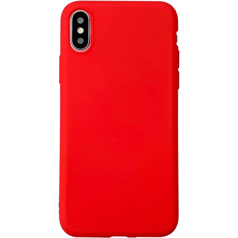 Ốp điện thoại bằng silicon TPU mềm chống rơi màu đỏ dành cho iPhone 11 Pro Max X/6/7/8/plus XR Xs Max
